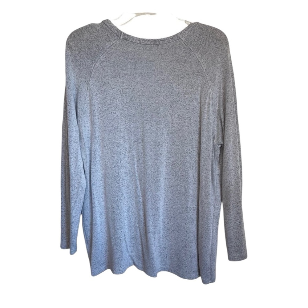 BRANDY MELVILLE Oversized Heather Gray V Neck Sweater, OS (S - XL) GUC - Picture 3 of 6